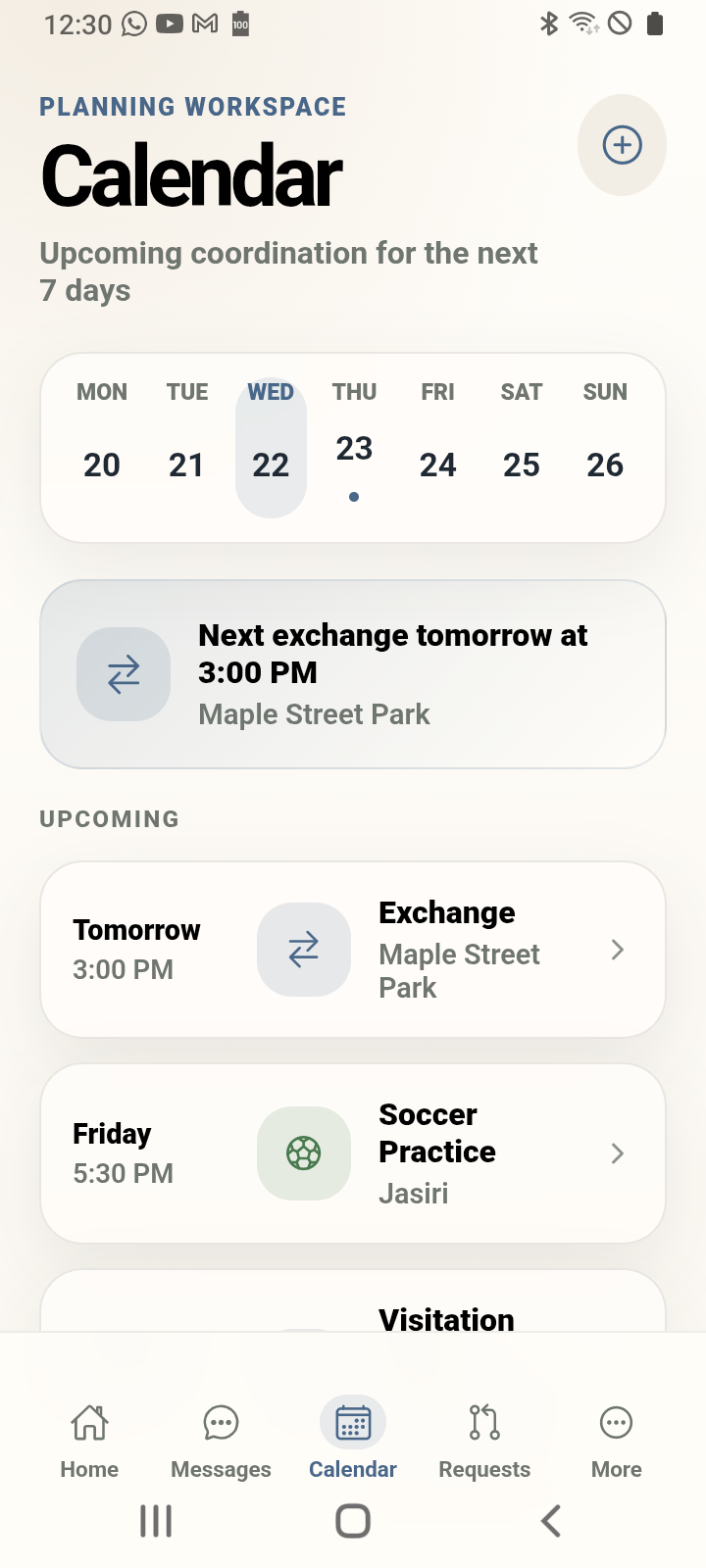 Zuko calendar screen