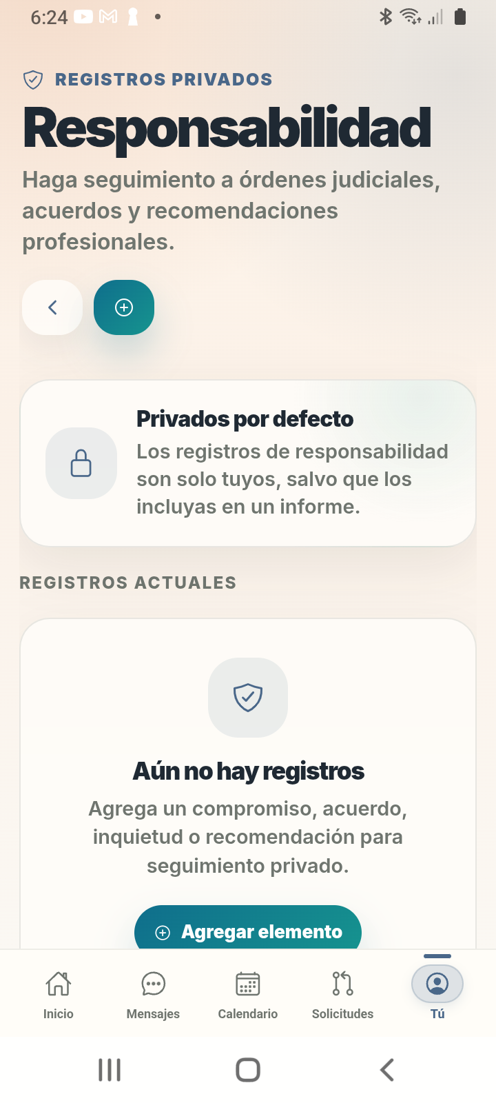 Los registros permanecen organizados cuando importan. — app screen 2